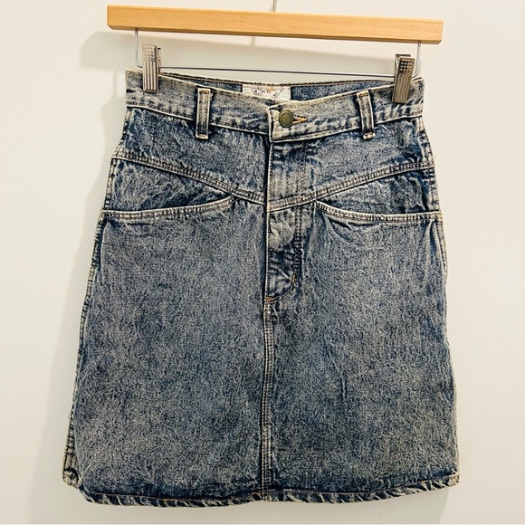 Roberto Orsini Dresses & Skirts - Vintage Roberto Orsini Denim Skirt 7/8 acid wash 80s jean